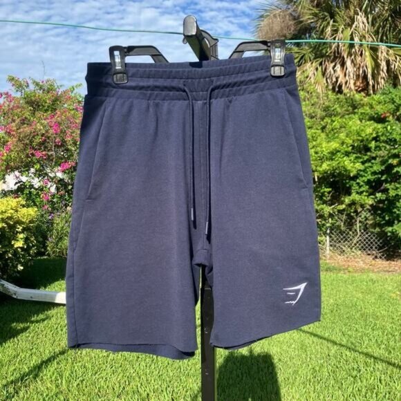 Gymshark Blue Raw Hem  Athletic Workout Short Size S - Picture 1 of 6